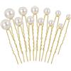 YUYWWAN Forcine Per Capelli Con Perle, Forcina per Capelli da Sposa a Forma di U con Perle, Elegante Mollette per Capelli Donna per Feste Matrimonio Ddamigella D'onore Quotidiano Ragazze (Bianco-36 Pezzi)