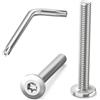 Dayalo 20 viti a testa piatta M4, viti Torx, M4 x 30 mm, in acciaio inox A2 V2A, viti metalliche con chiave Torx, ad alta resistenza, anticorrosione