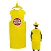 Generic Costume di ketchup di senape - Costume da fast food, Custume Ktchup divertente | Coppia senape ketchup abito di Halloween, cibo unisex Novex abbigliamento oggetti di scena divertenti vestiti per donne