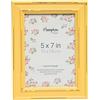 Hampton Frames, Cornice Portafoto PALOMA 13x18 cm, Giallo Vetro MDF, Profilo Largo, Clip Girevoli, Da Tavolo o Parete | Design Vintage per Foto 5x7