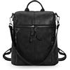 HUA ANGEL Moda 2 In 1 Donna Zaino Convertibile Borsa a Tracolla Antifurto Zainetto della Signora Impermeabile PU Pelle Zaino Leggero per Scuola Shopping Bicicletta da Viaggio Nella Vita Quotidiana