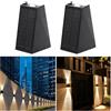 kpslucerna Lampade solari per giardino esterno, 2 pezzi applique da parete per esterni a luce solare, applique solare a LED su e giù luce decorativa IP65 lampade solari impermeabili per uso esterno