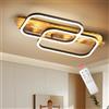 OTREN Plafoniera Led Soffitto Dimmerabile, 36W 3600LM Lampada da Soffitto con Telecomando, Lampadario LED Moderna per Soggiorno Camera da Letto Cucina Sala Ufficio, 3000K-6500K, 62x38.5x10CM