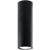 SOLLUX lighting Plafoniera LED Soffitto - Lampadario - in Acciaio - Lampadina LED - 1 Paralume 20 cm - Nero Lagos