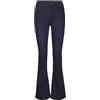 Noisy May Jeans a Zampa in Denim a Vita Alta Stretch für Damen_May Damen Stretchhose Hohe Taille Vintage Hosen NMSALLIE, Colore:Blu Scuro, Taglia:25W / 30L