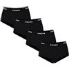 PIECES PCLOGO Lady 4 Pack Solid Noos BC Boxer a Pantaloncino, Nero, L Donna