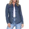 VERO MODA Vmjennie LS-Maglietta Mix Noos Camicia, Media Blu Denim, S Donna