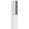 HOMCOM Mobiletto da Bagno a Parete con 6 Ripiani, Superficie Laccata, MDF, Bianco | Aosom Italy