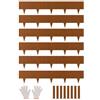VEVOR Bordatura in Acciaio Metallo Antiruggine per Giardino, Bordatura Pieghevoleper Prato Resistente, Facile da Installare, Divisorio Aiuole, Ruggine 6 Pezzi 1016 x 203,2 x 1,5 mm