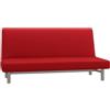 BIANCALUNA - Copristruttura elastico Genius senza braccioli Anti Macchia - 3 posti Copridivano da 170 a 220 cm Made in Italy - Rosso