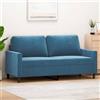 Gecheer Divano 2 Posti in Velluto Moderno, Blu, per Soggiorno, 158x77x80 cm