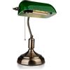 LED ITALIA SRL Lampada LED da Tavolo Vintage in Metallo con Portalampada E27 Diffusore Inclinabile di 90° in Vetro Colore Verde V-TAC 3912