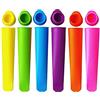 Xrten 6 PCS Stampo per Ghiaccioli Silicone,Stampi per Gelato Stecco Popsicle Stampi Utilizzato per Fare Ghiaccioli, Gelati, ecc