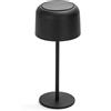 Aigostar Lampada da tavolo Led touch Minimalist Nera 3W portatile ricaricabile energia solare Aigostar