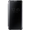Samsung Galaxy S7 Edge Clear Semi-Opaque Flip View Custodia, Nero