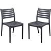 MIlani Home ZULE - set 2 sedie polipropilene impilabile