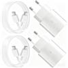 Mijun 2-Pack 25W Caricatore USB C con Cavo di Ricarica Veloce per Samsung Galaxy S26 S25 S24 S23 S22 S21 S20 FE Ultra Plus, Z Fold 7/Z Flip/ A57 A53 A17, EP-TA800N Caricabatterie a Ricarica Super Veloce