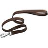 Ferplast Guinzaglio per cani VIP G15/120, Robusto cuoio di toro, 15 mm x L 120 cm Marrone
