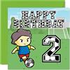 Stuff4 Biglietto di auguri 2° compleanno ragazzo, tifoso di calcio