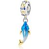 LES FOLIES DI PAOLA GRIECO Charm Delfino Acquario Pesci Mare ciondolo pendente in argento 925 - Les Folies per Pandora