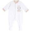 Chicco Tutina Con Apertura Frontale, In Ciniglia, Pigiama Unisex - Bimbi 0-24, Bianco (5), 6 mesi, Designed in Italy