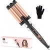 BESTOPE MIX Piastra Onde per Capelli Arricciacapelli 22mm - BESTOPE MIX Ferro Arricciacapelli 3 Tubi Piastra Capelli Onde in Ceramica Calore Rapido 150°C/210°C Ferro per Capelli Onde per Capelli Lunghi e Corti