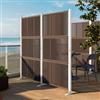 DEGHI Separé doppio da giardino 200x30x180h cm in corda cacao e acciaio bianco - Callen