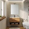 DEGHI Mobile bagno sospeso 80 cm rovere gold con lavabo integrato e specchio - Lion