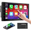 Haudio Autoradio 2 DIN Bluetooth con CarPlay wireless & Android Auto,con schermo 7 pollici Touchscreen Lettore, Mirror Link,FM/AM Radio,Bluetooth 5.0,AUX(Senza telecamera di retromarcia)
