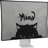kwmobile Cover compatibile con 27-28 monitor - Fodero per Monitor - Copertura Antipolvere Schermo PC con 2 Tasche Extra - grigio/nero