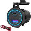 Intckwan Presa USB 12V, 83W, Caricatore a 2 Porte con Ricarica Rapida Simultanea (QC3.0 18W + PD 65W) e Interruttore ON/OFF, Presa USB da Incasso per Auto 12-24V, Camion, Barche, Camper