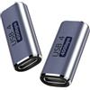 AIYEEN Accoppiatore USB C Femmina-Femmina (Confezione da 2), Connettore USB 4.0 Tipo C 40 Gbps 100 W Connettore per Trasferimento Dati Ricarica Rapida Tipo C OTG per TV PC Laptop Tablet Telefono