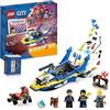 LEGO City Missioni Investigative della Polizia Marittima, Set Costruzioni con Avventura Digitale Interattiva con Barca Giocattolo, un Cane e 4 Minifigure tra cui il Personaggio TV Duke DeTain 60355