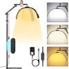 Adonafy Lampada Extension Ciglia Professionale: 28 Lampada per Ciglia Regolabile con Supporto per Telefono - Testa Regolabile a 360°& 3000K-6500K per Tatuaggi, Truccatori, Nero