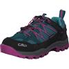 CMP Kids Rigel Low Trekking Shoes Kids Wp, Scarpe da trekking Unisex - Bambini e ragazzi, Lake-Acqua, 39 EU