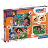 Clementoni Edukit - Dora l'Esploratrice 4 in 1, Gioco Educativo Interattivo Bambini 3+ Anni con Puzzle, Memo e Cubi per Sviluppare Memoria, Logica e Manualità, Made in Italy, 18209