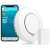 meross Rilevatore di fumo con Hub Compatibile con Apple HomeKit, Allarme antifumo Smart per casa e pulsante silenzio, rilevatore di fumo Wi-Fi, funzione auto-controllo, Standard EN 14604,1 pezzo