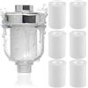 CDDCWZ Filtro Acqua Doccia, Filtro Depuratore per Doccia, Filtro Doccia con 6 Elementi Filtranti Sostituibili, può Filtrare Efficacemente le Impurità Nell'acqua, filtro anticalcare per rubinetti o doccia