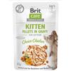 BRIT CARE Cat Kitten Filetti di Pollo in salsa Scelto e Arricchito con Olivello Spinoso e Nasturzio 85g