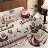 Highdi Telo Copridivano Buon Natale Coperta Divano in Ciniglia Addensare con Frange, Copri Divano Reversibile Stile Natalizio Decorative Copridivano Copriletto Morbido e Comodo (180x230cm)