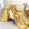 Mateju Trapuntino Copriletto Cotone Singolo Matrimoniale,Copriletto Trapuntato,Trapunta Leggera Primaverile Estivo,Trapunta Estiva Letto Singola,Plaid classico (Giallo senape,150 * 200cm)