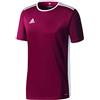 adidas Entrada 18 Maglietta, Marrone (Maroon/White), S Uomo
