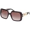 GUESS GU00161 52F dark havana 56/21/140 Occhiali da Sole DONNA, Avana scuro, 56