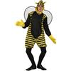 ATOSA | Costume da ape per uomo e donna | Include tuta gialla con cappuccio, ali e guanti | Costume originale e divertente per adulti | Carnevale, Halloween e feste a tema | Giallo | XS-S