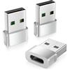 BASESAILOR Adattatore USB a USB C Auto per iPhone 17 Air 3Pezzi,Connettore Cavo Caricatore Tipo C Femmina A Maschio per Apple 17e 16 15 Pro Max,iWatch 11,AirPods Pro 3,iPad Mini 7,Samsung Galaxy S26