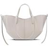 ACUYE Borsa Donna Tote in Pelle, A Tracolla Mezzaluna, Borsa da Lavoro A03, Grigio Scuro, S, 42cm