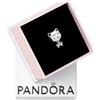 PANDORA Ciondolo Moments a forma di gatto in argento Sterling con zirconia cubica trasparente
