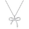 SLUYNZ Collana con fiocco in argento Sterling 925, per donne e ragazze, small, Argento sterling, Nessuna pietra preziosa