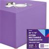 Gee Di Moda Tovaglia con angoli, 183 x 76 cm, color lavanda, per tavolo rettangolare, tessuto resistente e lavabile, tovaglia per buffet e cene