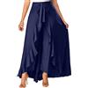 Generic Pantaloni da donna Eleganti Cravatta in Vita Irregolare Orlo a volant Culottes Split Gonne Lunghe Eleganti Fluide Gamba Larga Pantaloni Palazzo per Estate Casual Abbigliamento da lavoro I miei ordini